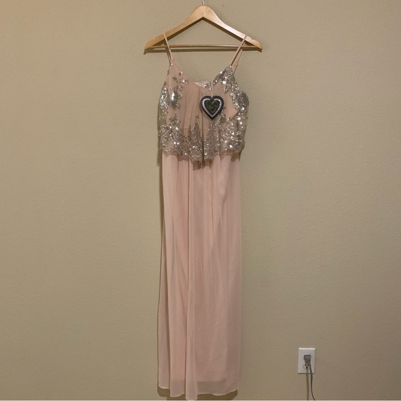 NWT ASOS Maxi Dress with Sequin Overlay - Picture 3 of 11